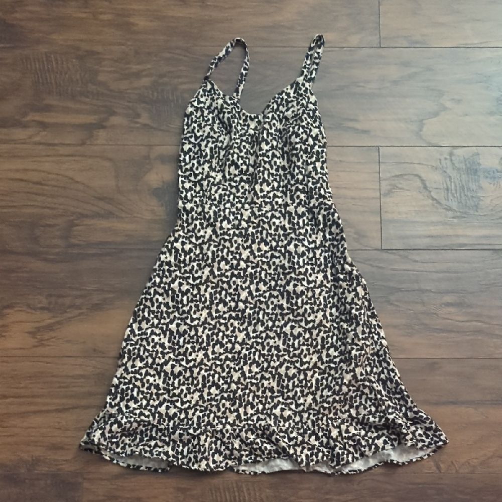 Old Navy Black and White Patterned Mini Dress